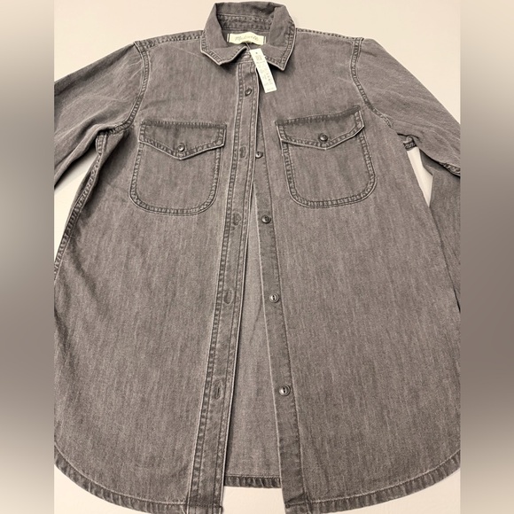 Madewell Denim black Washed Button Down Shirt Size XXS - Picture 2 of 7